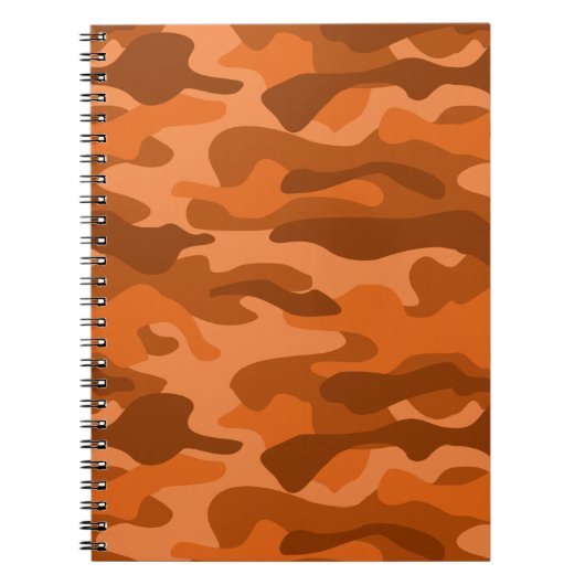 Spaans Oranje monocolor Camo Notitieboek (Voorkant)
