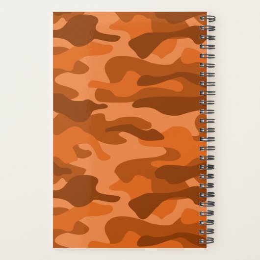 Spaans Oranje monocolor Camo Planner (Achterkant)