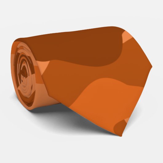 Spaans Oranje monocolor Camo Stropdas (Opgerold)