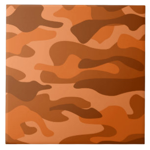 Spaans Oranje monocolor Camo Tegeltje