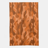 Spaans Oranje monocolor Camo Theedoek (Verticaal)