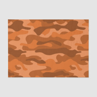Spaans Oranje monocolor Camo Tissuepapier