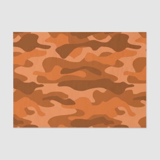 Spaans Oranje monocolor Camo Tissuepapier (Voorkant)