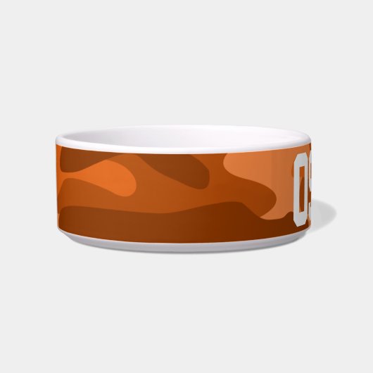 Spaans Oranje monocolor Camo Voerbakje (Links)