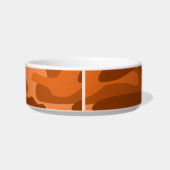 Spaans Oranje monocolor Camo Voerbakje (Achterkant)