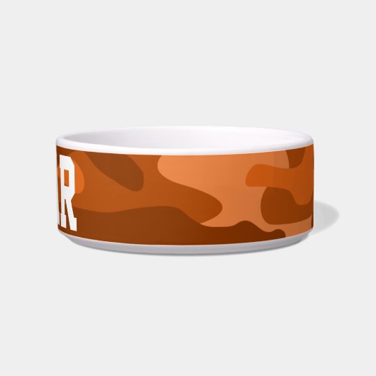 Spaans Oranje monocolor Camo Voerbakje (Rechts)