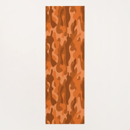 Spaans Oranje monocolor Camo Yogamat (Achterkant)