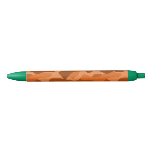 Spaans Oranje monocolor Camo Zwarte Inkt Pen (Voorkant)