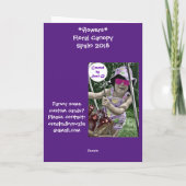 Spaans Paarse Floral Canopy Kaart (Achterkant)