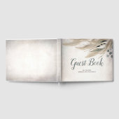 Spaans Pampas Gras en groen Bruiloft Gastenboek (Volledig)