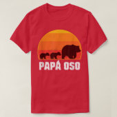 Spaans Papa Beer - Papa Oso Retro T-shirt (Design voorkant)