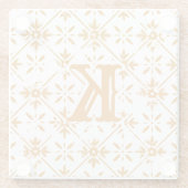 Spaans Patroon Noodlijdende Tegel | Glazen Onderzetter (Achterkant)