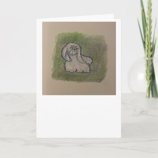 Spaans pekinees Wenskaart Kaart (Voorkant)