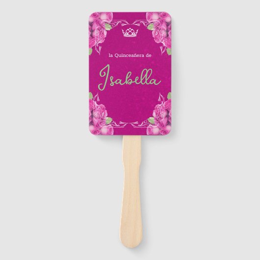 SPAANS PINK ROSES QUINCEAÑERA | HANDWAAIER (Voorkant)