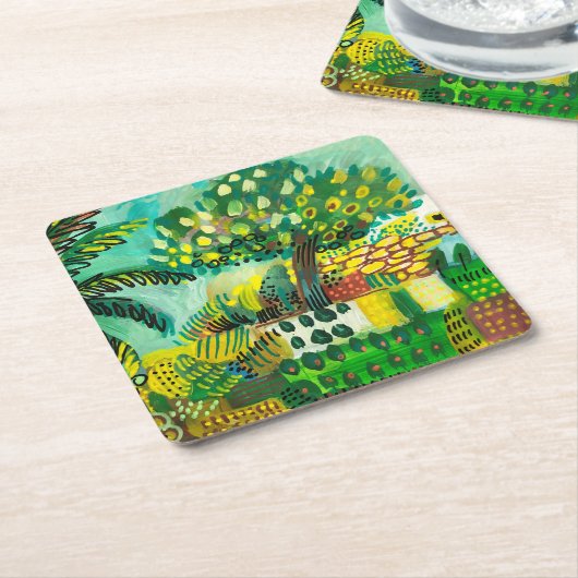 Spaans platteland kartonnen onderzetters (Schuin)