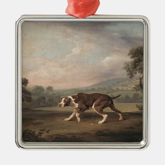 Spaans Pointer Dog (van George Stubbs) Metalen Ornament (Voorkant)