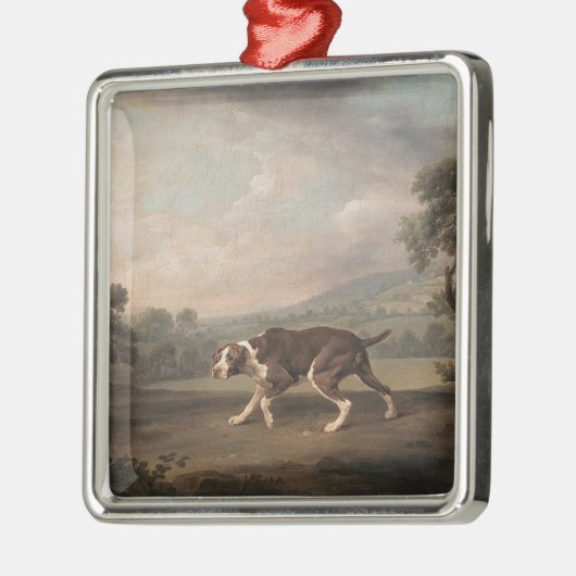 Spaans Pointer Dog (van George Stubbs) Metalen Ornament (Links)