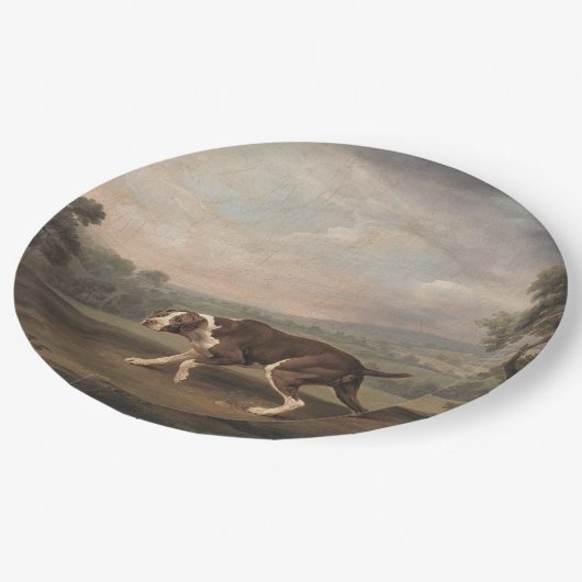 Spaans Pointer Dog (van George Stubbs) Papieren Bordje (Gekanteld)