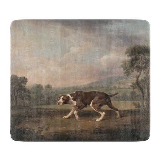 Spaans Pointer Dog (van George Stubbs) Snijplank (Voorkant)