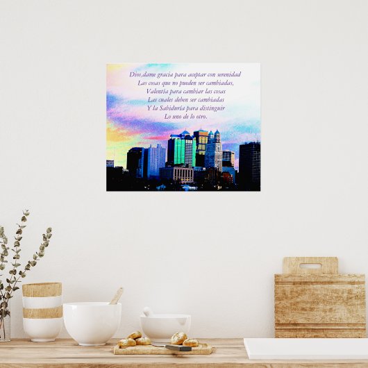 Spaans Poster-Serenity gebed Poster (Keuken)