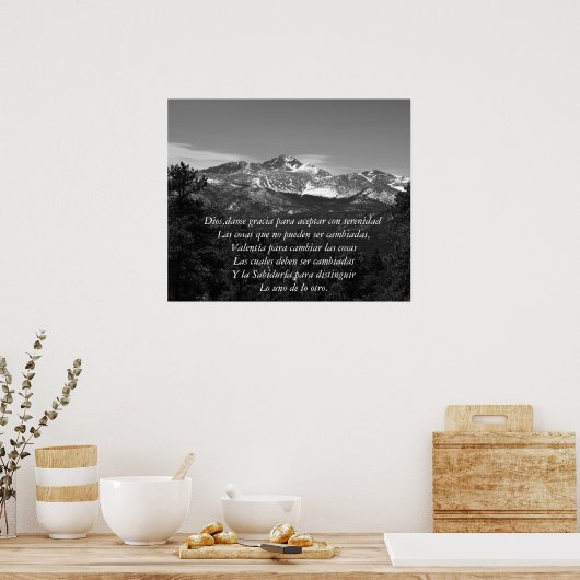 Spaans Poster-Serenity gebed Poster (Keuken)