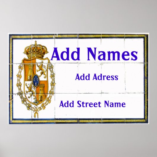 Spaans Poster Tegel (Voorkant)