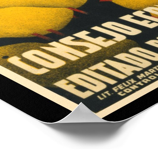 Spaans Poster voor de Burgeroorlog Kip Propoganda (Hoek)