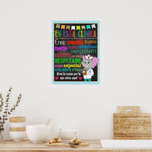 Spaans Poster voor schoolverpleegkunde (Keuken)