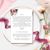 Spaans programma Elegant Burgundy Quinceañera