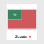 Spaans protectoraat in de Marokkaanse vlag (1937-1 Sticker (Vel)