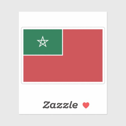 Spaans protectoraat in de Marokkaanse vlag (1937-1 Sticker (Vel)