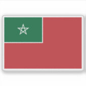 Spaans protectoraat in de Marokkaanse vlag (1937-1 Sticker (Voorkant)