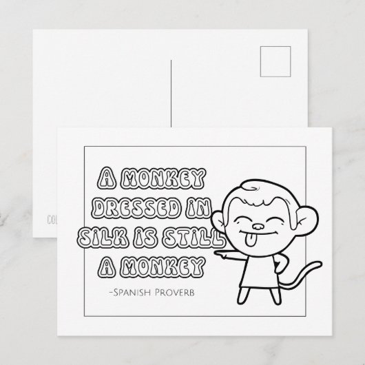 Spaans Proverb Coloring Briefkaart (Voorkant / Achterkant)