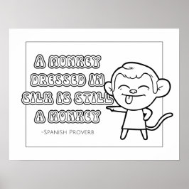 Spaans Proverb Coloring Poster
