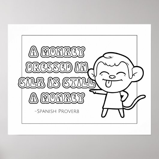 Spaans Proverb Coloring Poster (Voorkant)