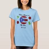 Spaans Puerto Rico Boricua Boy Baby shower Mom T-shirt (Voorkant)