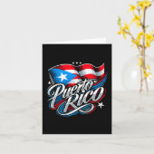 Spaans Puerto Rico Vlag Erfgoed Maand Kaart (Gele Bloem)
