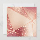 Spaans, Quinceanera Blush Bloemen Roos Gouden Bloe Kaart (Achterkant)