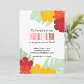 SPAANS quinceañera TROPICAL LUAU red floral Kaart (Staand voorkant)