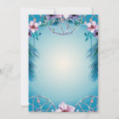 Spaans Quinceañera veer Dream catcher roze Inv Kaart (Achterkant)