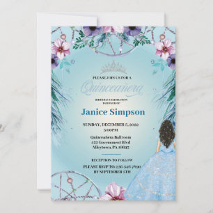 Spaans Quinceañera vether Dream catcher Invitati Kaart