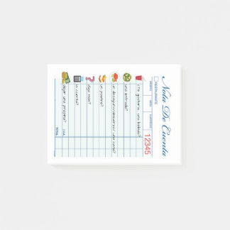 Spaans restaurant met rollenspel post-it® notes