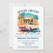 Spaans Retro Classic Car  Elke Leeftijd Verjaardag Kaart (Voorkant)