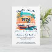 Spaans Retro Classic Car  Elke Leeftijd Verjaardag Kaart (Staand voorkant)