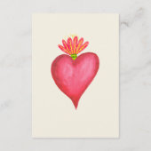 Spaans, Rode Hart & Bloem Mexicaanse Bruiloft Informatiekaartje (Achterkant)