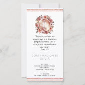 Spaans, Roos Gold Bevestiging Bladwijzer Favor Bedankkaart (Voorkant)