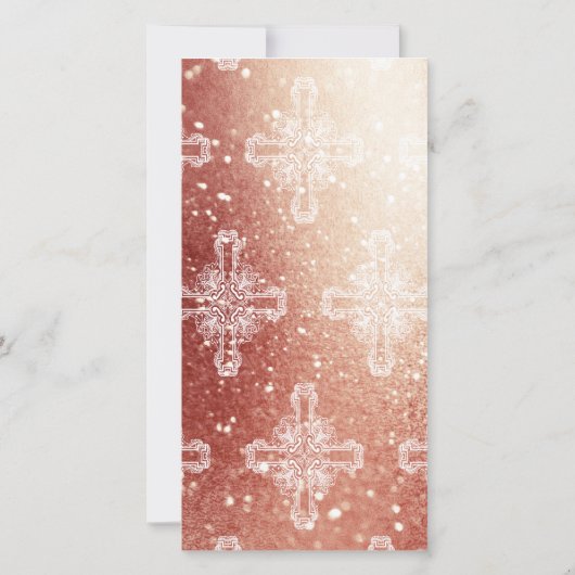 Spaans, Roos Gold Bevestiging Bladwijzer Favor Bedankkaart (Achterkant)