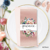 Spaans, Roos goudpasta Floral Quinceañera Menu