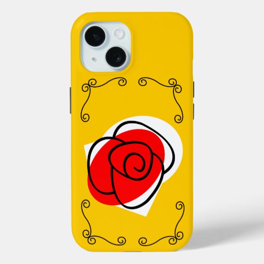 Spaans Roos Hoeken iPhone case (Achterkant)