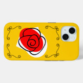 Spaans Roos Hoeken iPhone case (Achterkant (horizontaal))